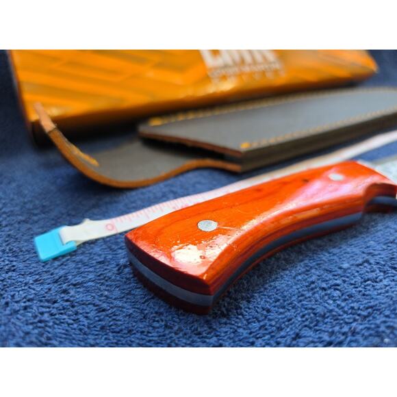 Hunting Bowie Knife 11 Inch, Custom Made Forged Damascus Blade LMK Knives #7572 - Picture 4 of 10